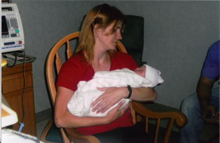 mom and grandaughter belle when she first arrived on june 7 2009